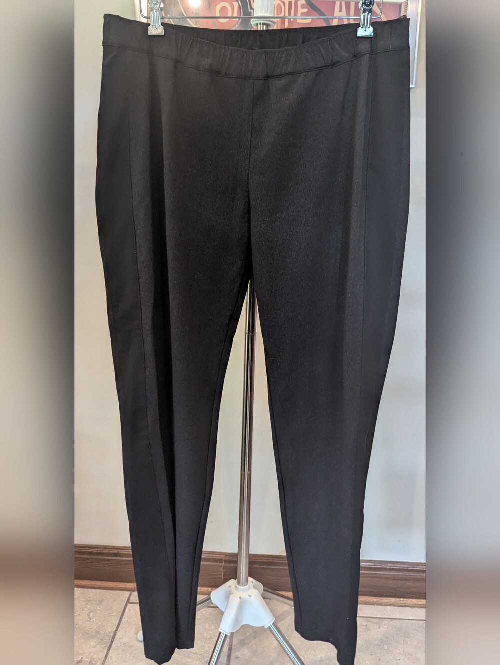 $15 Selection by Ulla Popken Plus Size 18W - Black Shimmer Pants EUC
